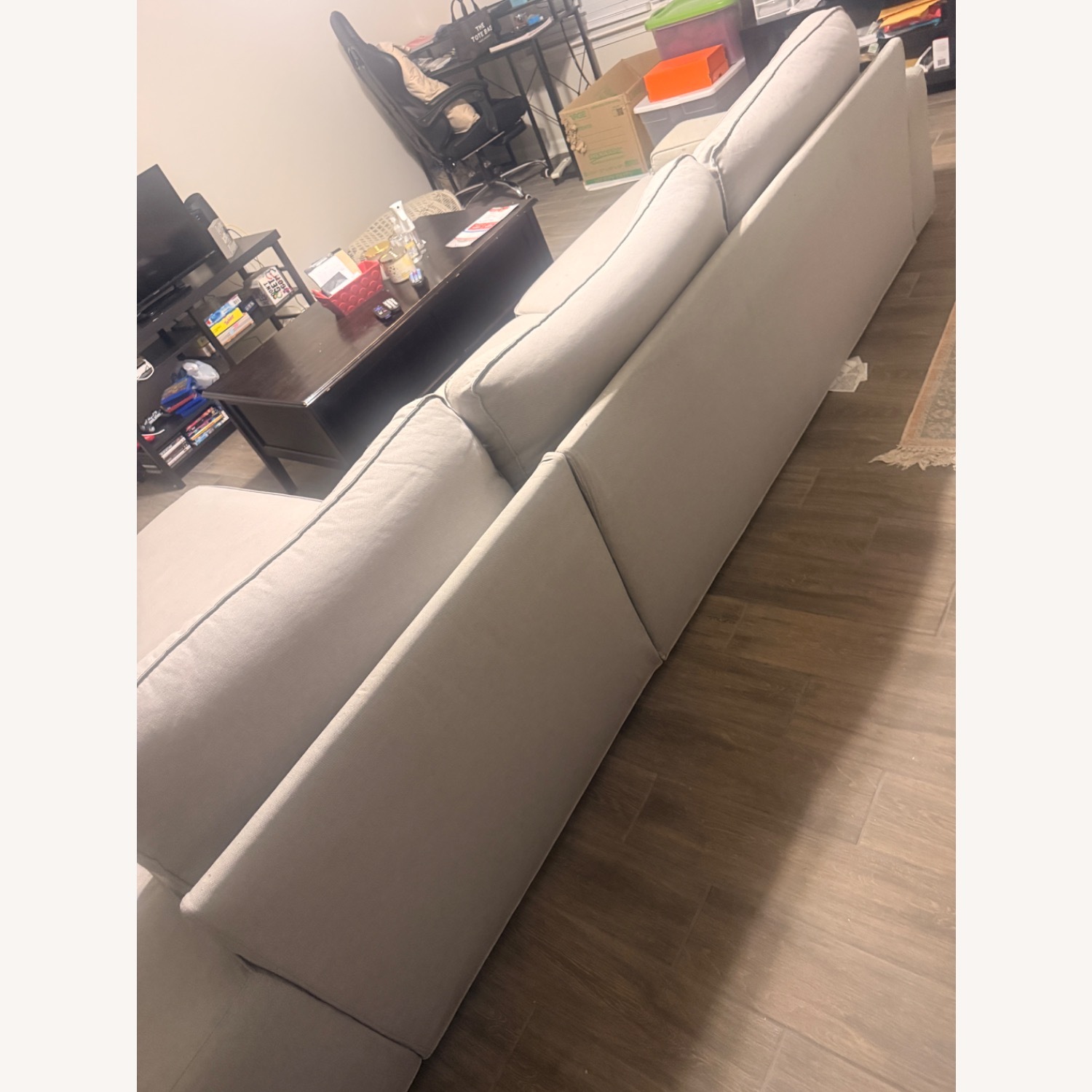 Grey 2 Piece Sectional Couch - image-3
