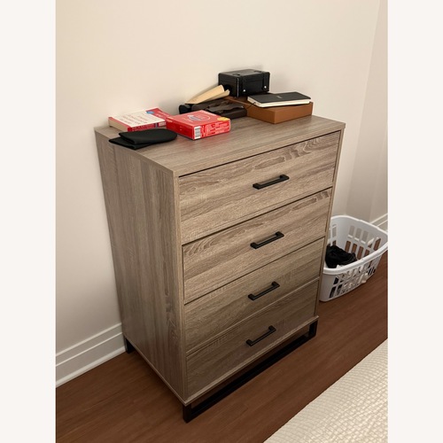 Used Light Gray Wood Dresser for sale on AptDeco