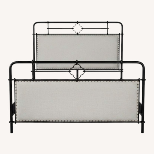 Used Restoration Hardware French Academie Fabric Panel Queen Bed for sale on AptDeco