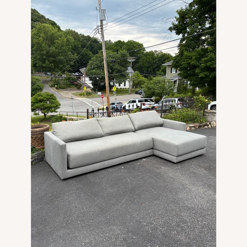 Used Crate & Barrel Light Gray 2 Piece Sectional for sale on AptDeco