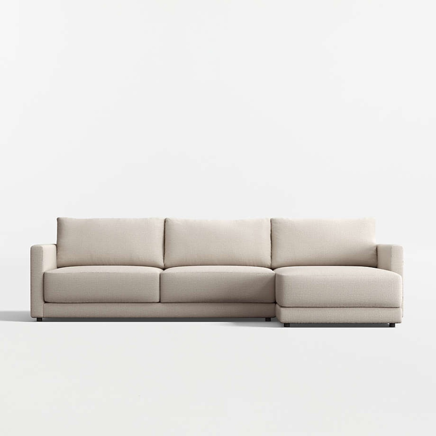Crate & Barrel Light Gray 2 Piece Sectional - image-4