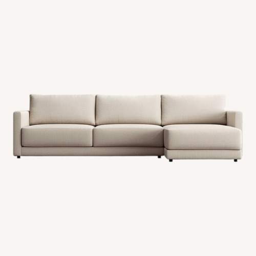 Used Crate & Barrel Light Gray 2 Piece Sectional for sale on AptDeco