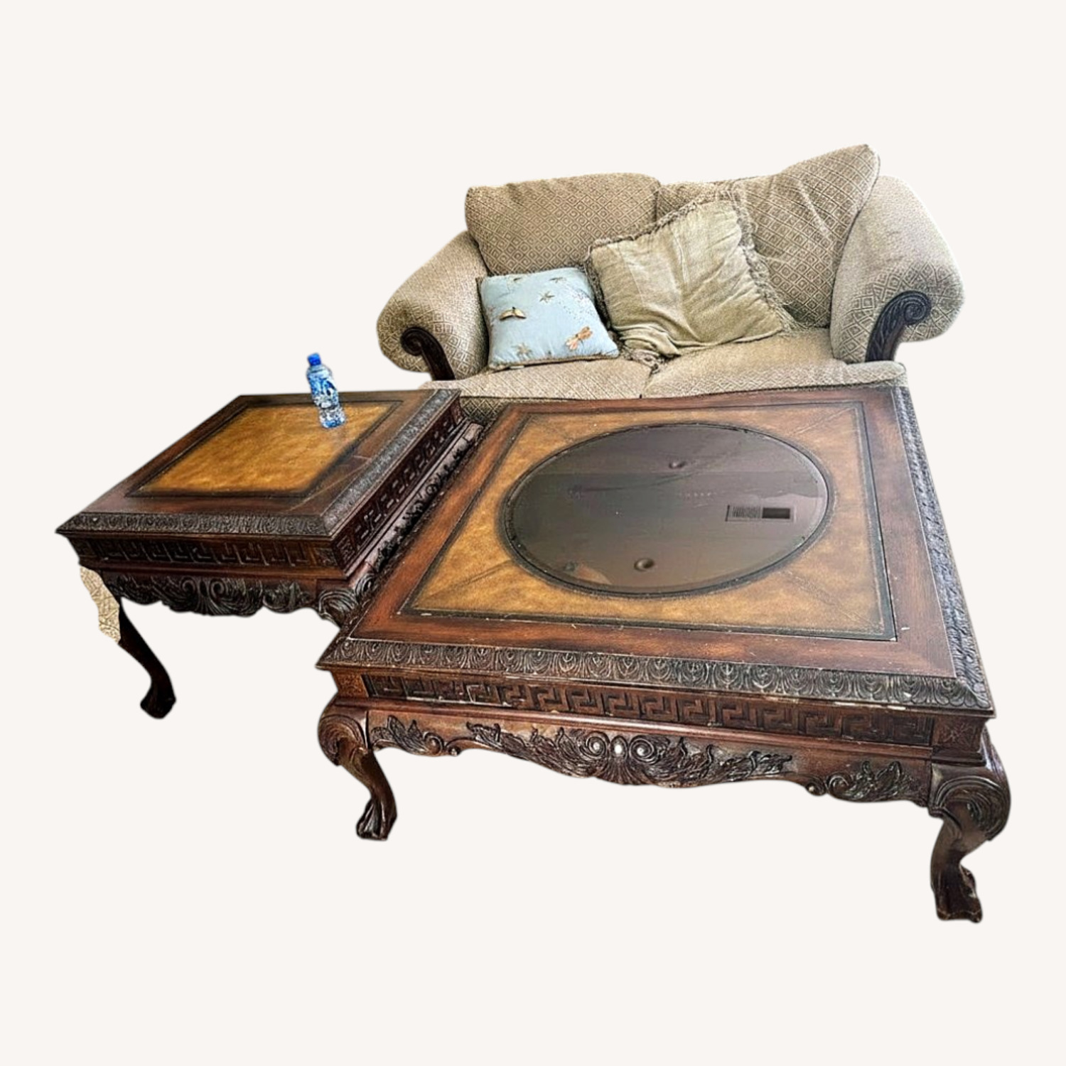 Schnadig Natural Wood Loveseat - image-6