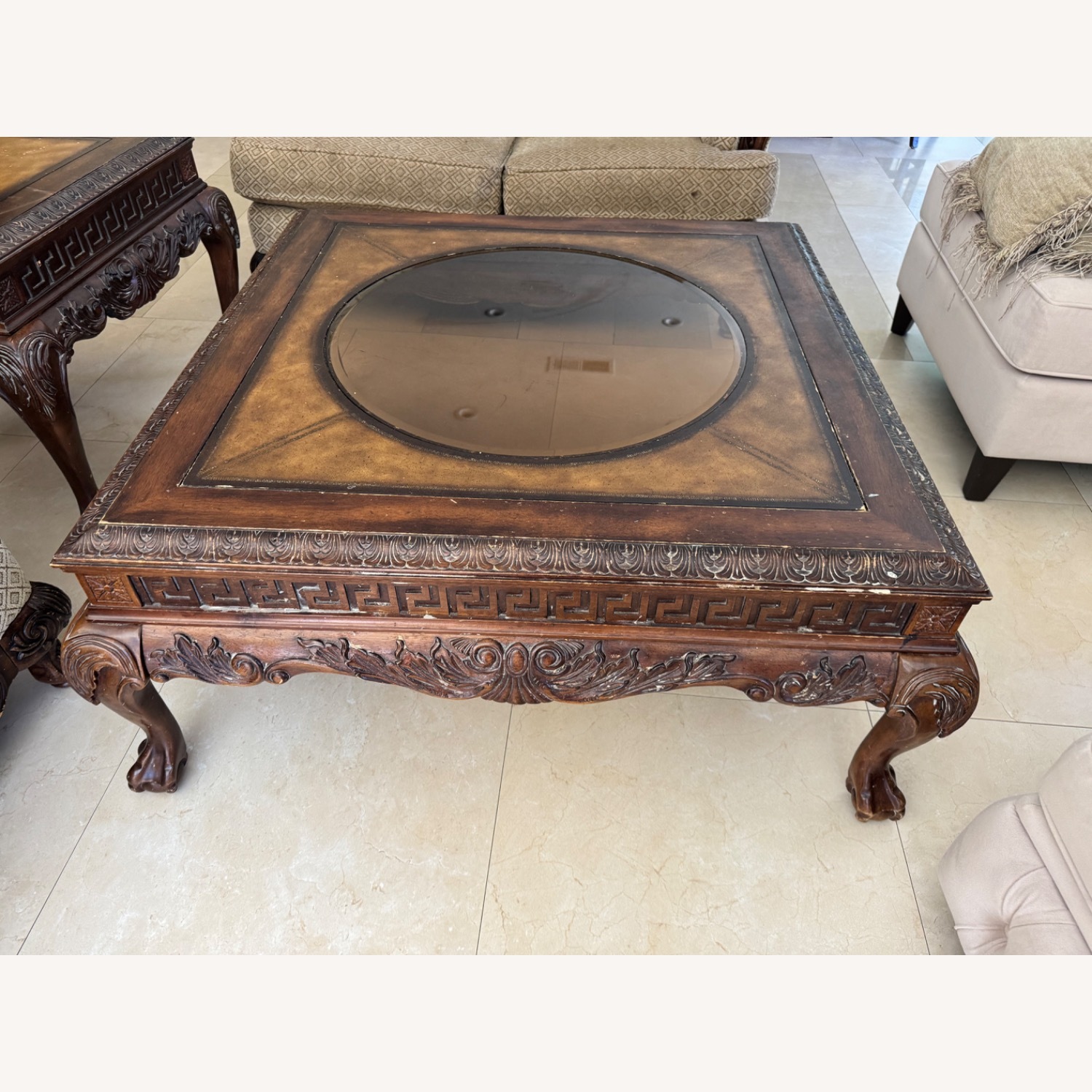 Schnadig Natural Wood Loveseat - image-3