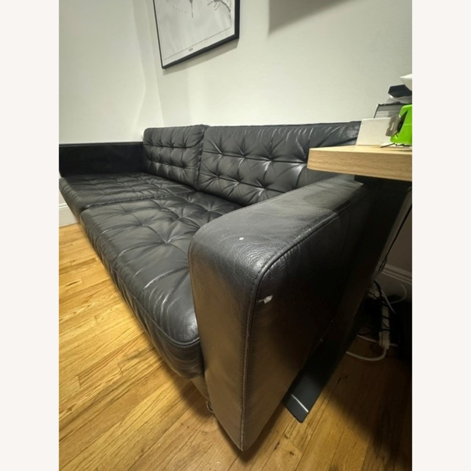 IKEA Landskrona Black Leather 3+ Seater Sofa - image-4