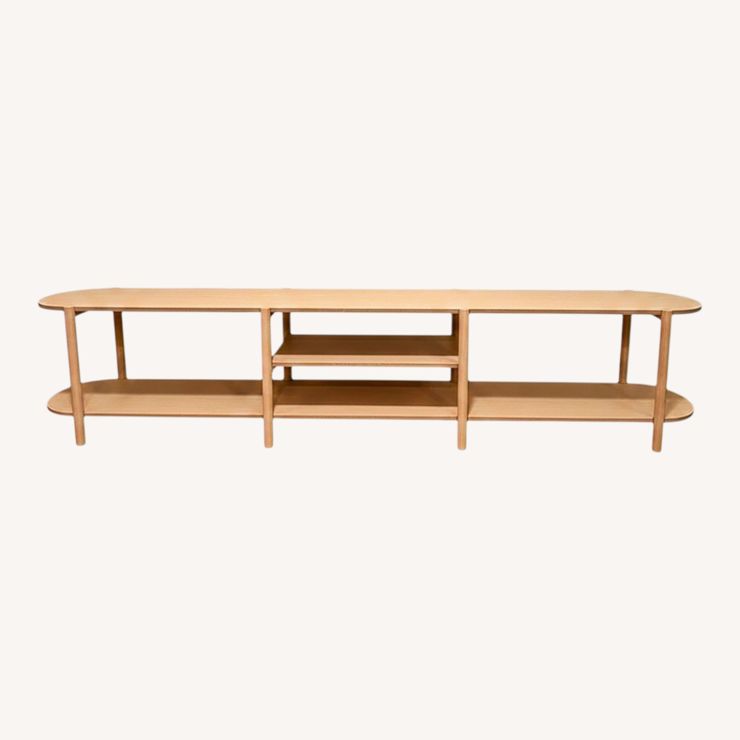 Natural Wood Records Shelf - image-0