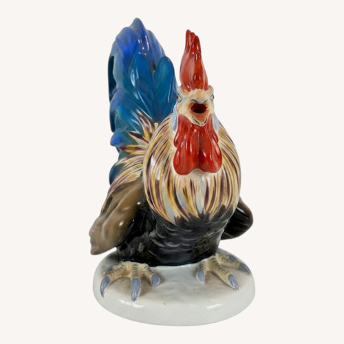 Used Hand Painted Ceramic Rooster Figurine  for sale on AptDeco