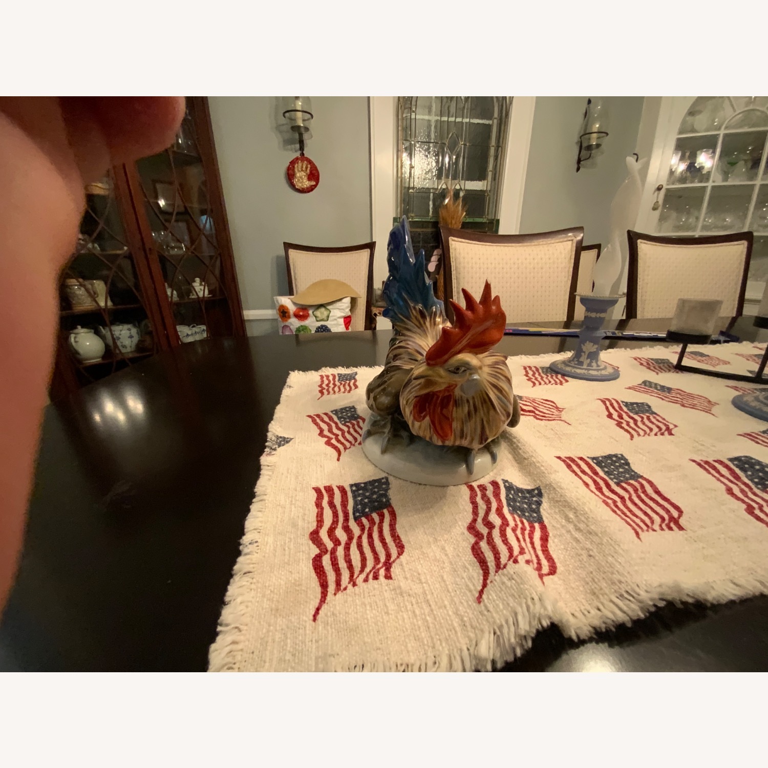 Hand Painted Ceramic Rooster Figurine  - image-3