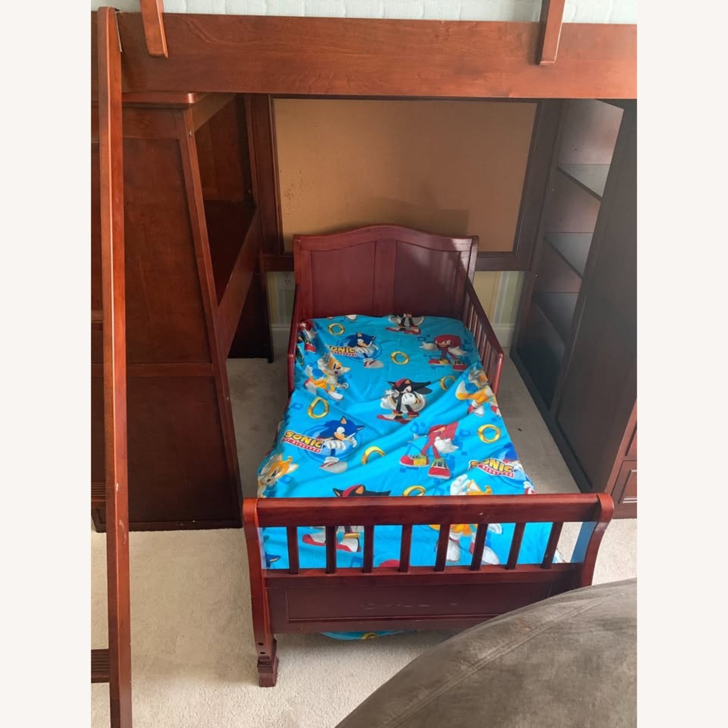Raymour & Flanigan Dark Brown Wood Bunk Bed - image-2