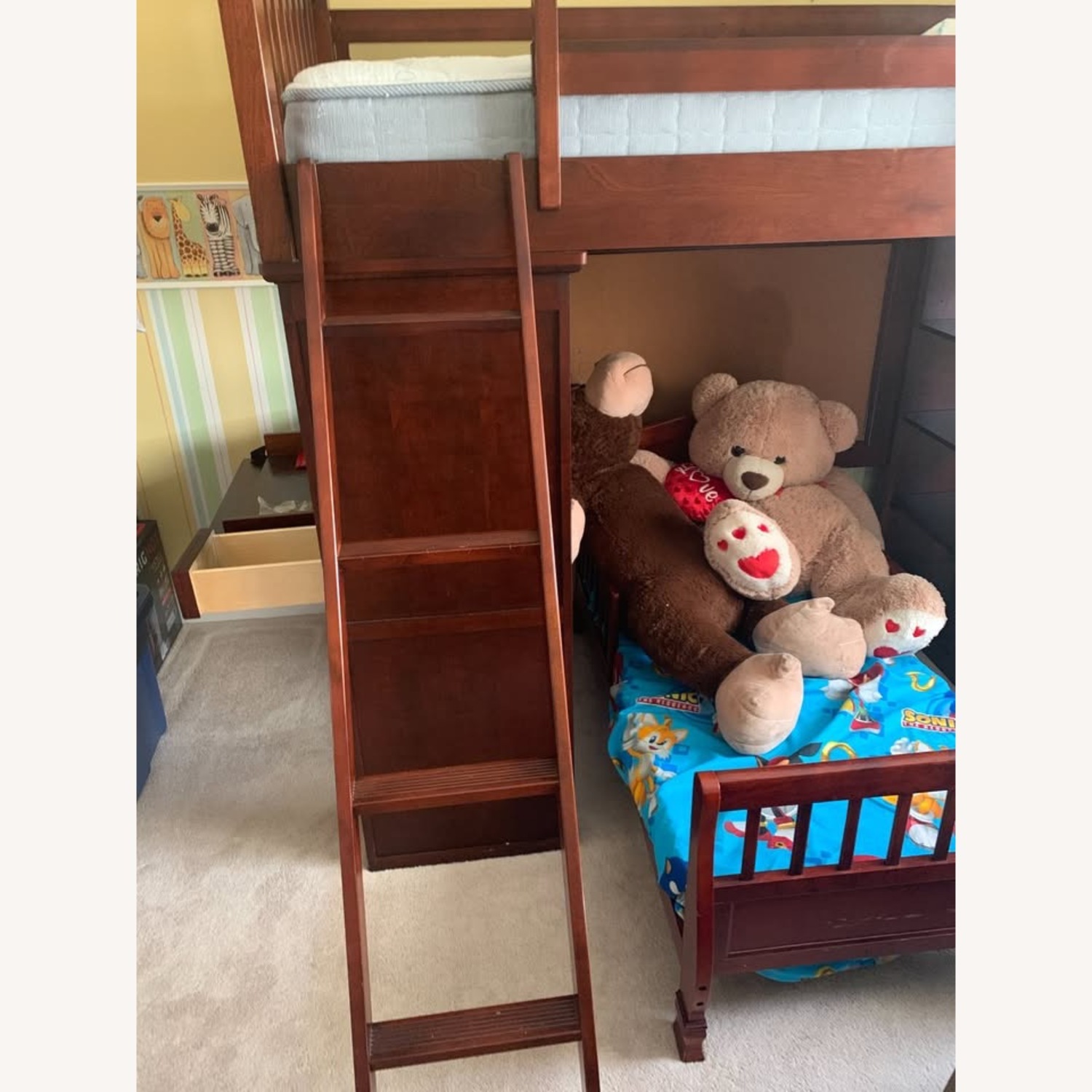Raymour & Flanigan Dark Brown Wood Bunk Bed - image-6