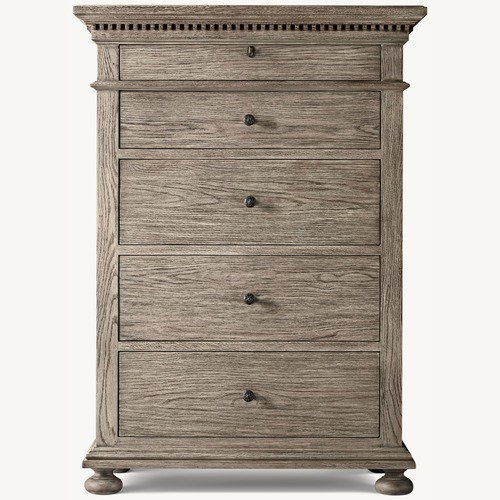 Used Restoration Hardware St. James 5-Drawer Tall Dresser for sale on AptDeco