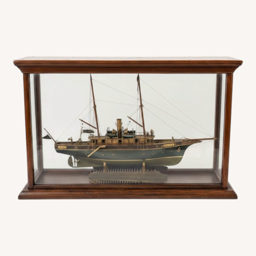 Used Model Sailing Ship in Display Case for sale on AptDeco