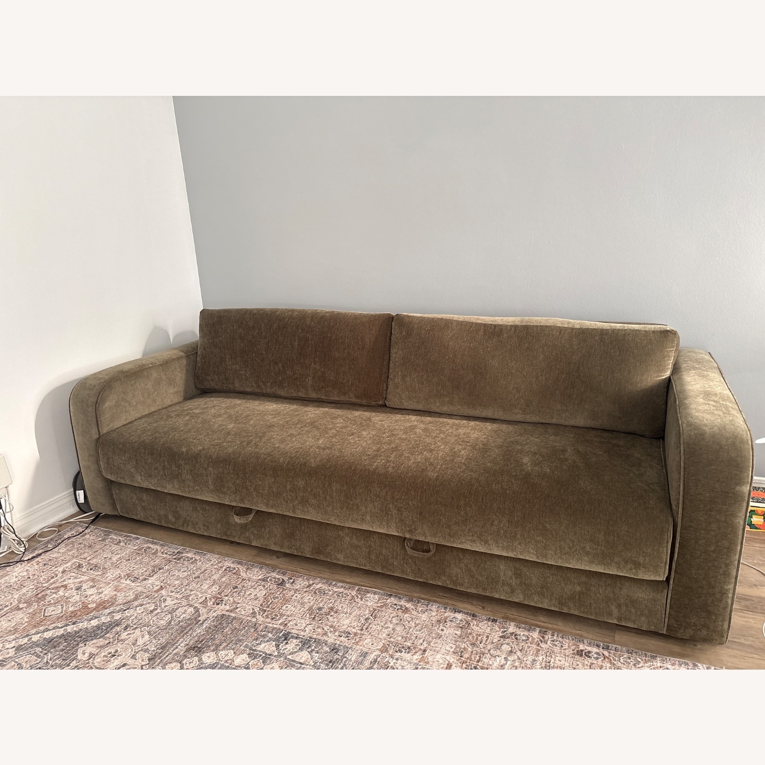 West Elm Booker Green Sleeper Sofa - image-2