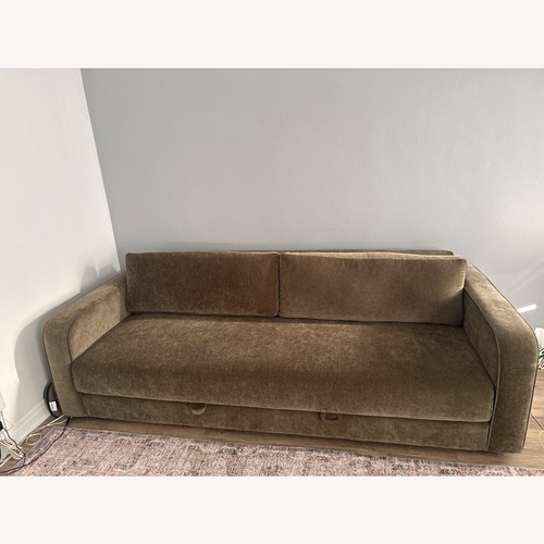 Used West Elm Booker Green Sleeper Sofa for sale on AptDeco