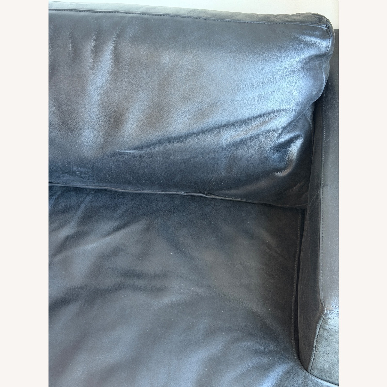 Anthropologie Bowen Leather Ebony Sofa - image-6