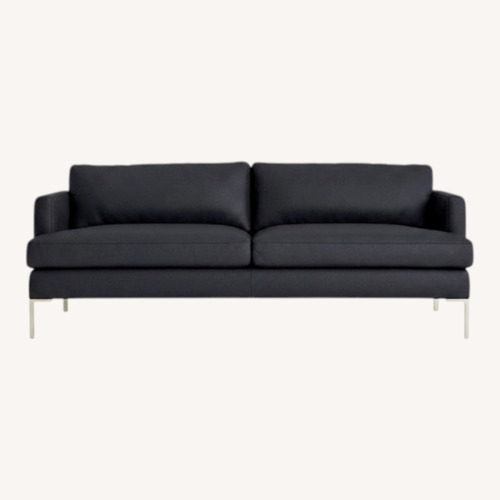 Used Anthropologie Bowen Leather Ebony Sofa for sale on AptDeco