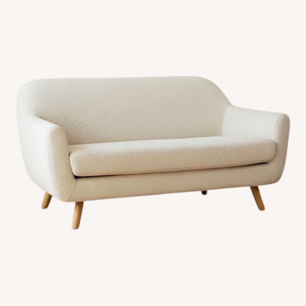 Image of Article Gabriola White Boucle Loveseat