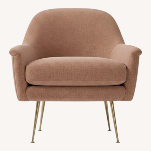 Used West Elm Phoebe Chair Pink Fabric Armchairs for sale on AptDeco