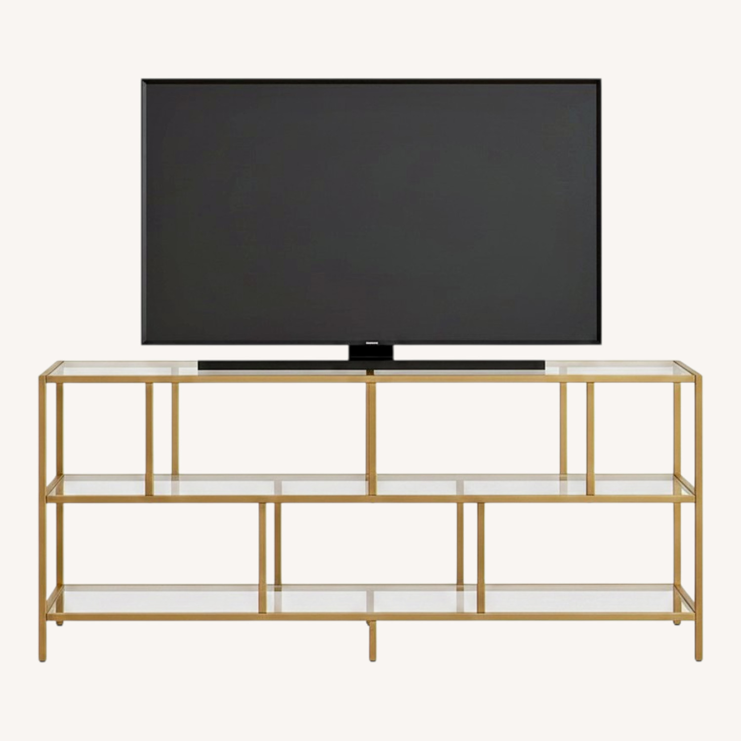 TV Stand W Glass Shelves for TVs - image-0