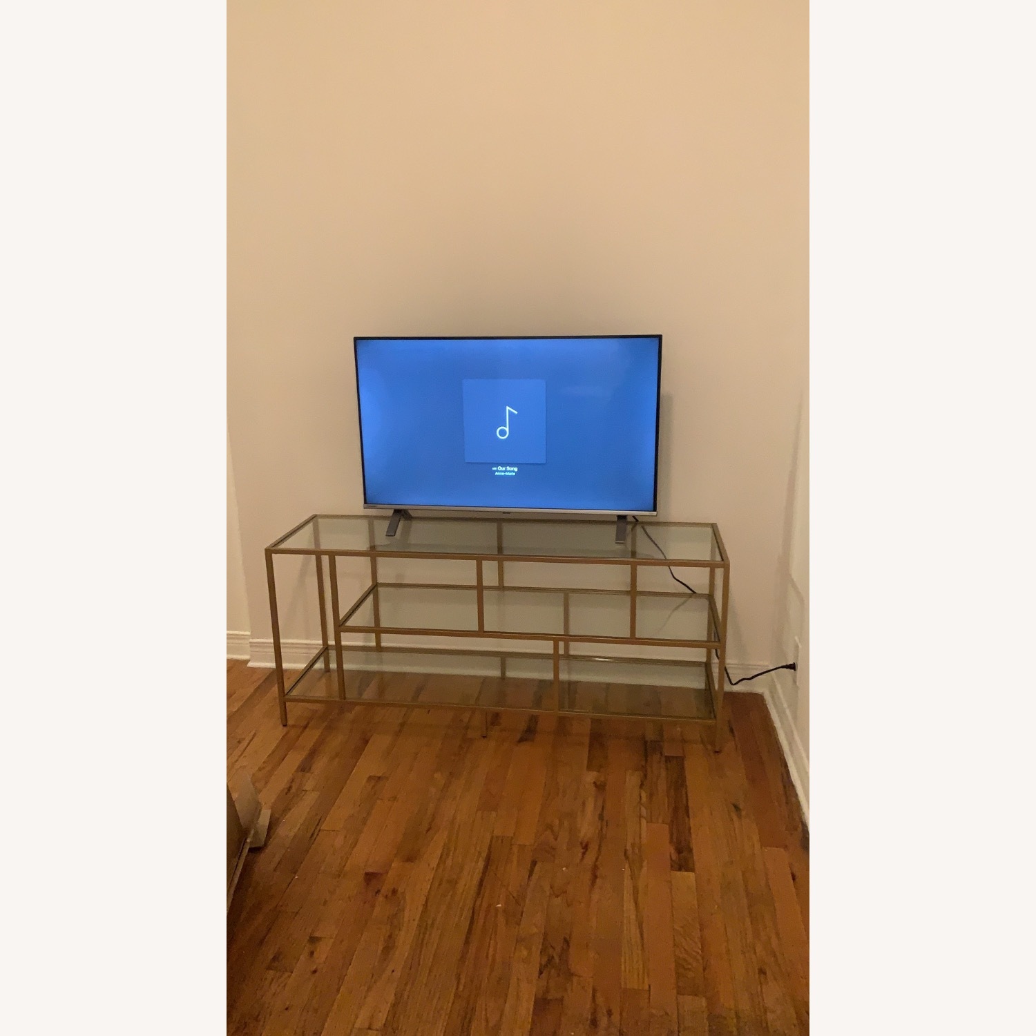 TV Stand W Glass Shelves for TVs - image-4