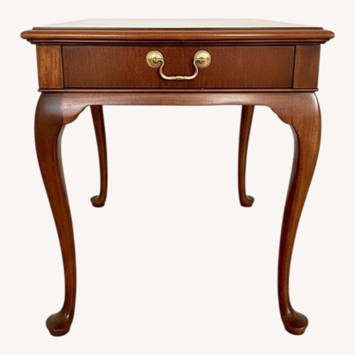 Used Vintage Hickory Chair Queen Anne Side Table for sale on AptDeco