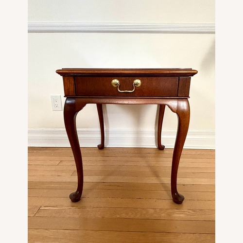 Used Vintage Hickory Chair Queen Anne Side Table for sale on AptDeco