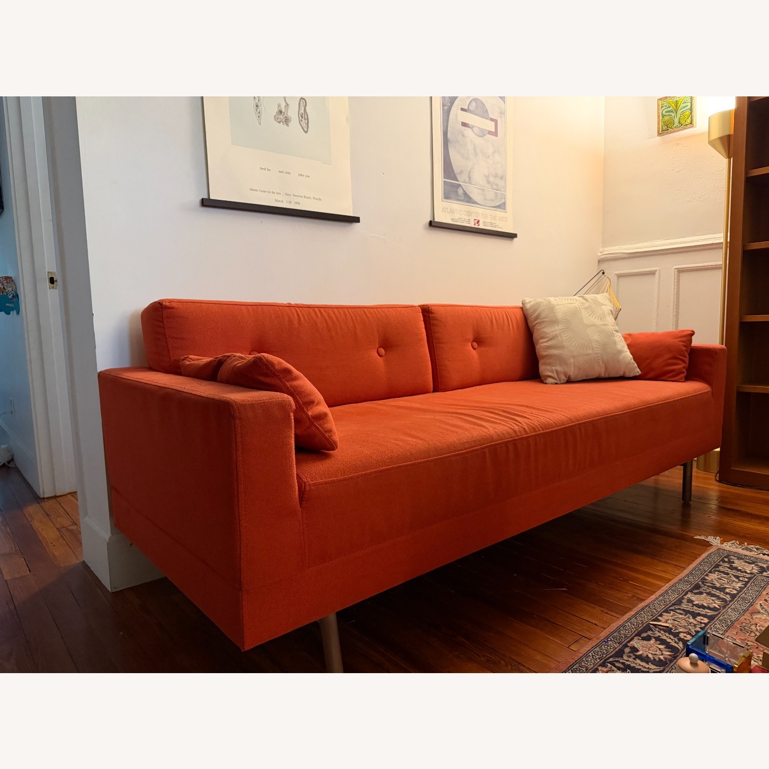 Blu Dot Tyler Orange Fabric 3+ Seater Sofa - image-4