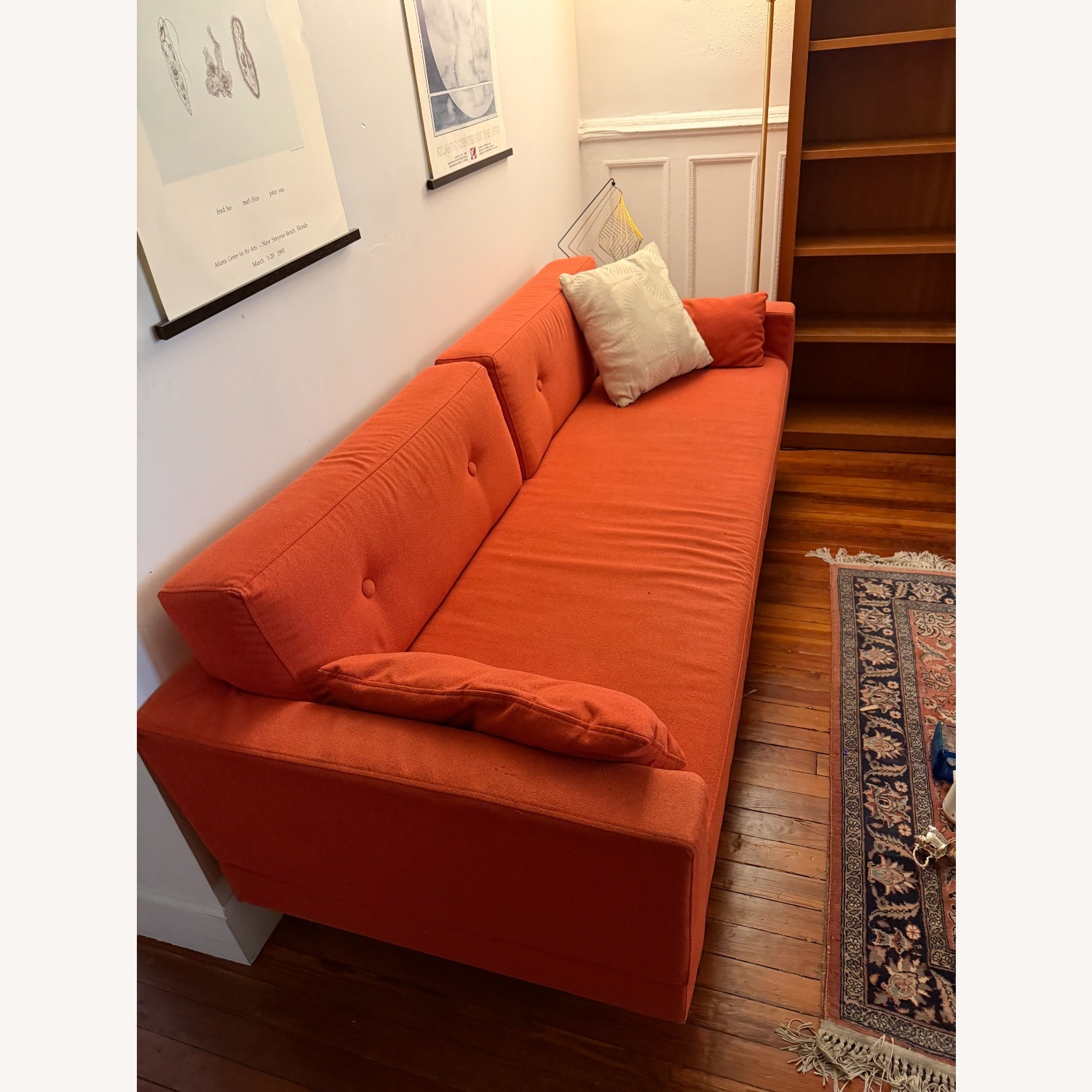 Blu Dot Tyler Orange Fabric 3+ Seater Sofa - image-3