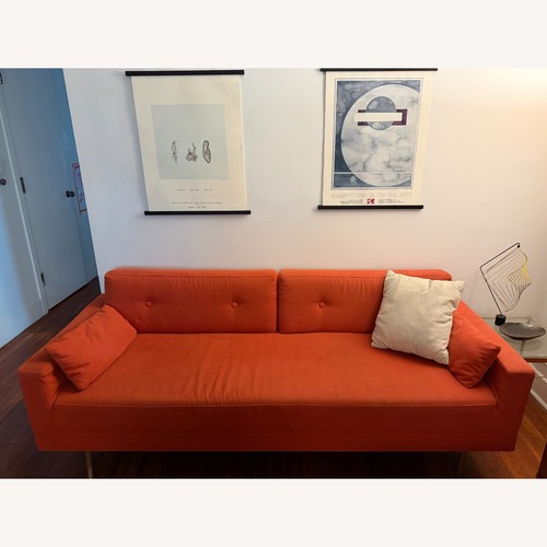 Used Blu Dot Tyler Orange Fabric 3+ Seater Sofa for sale on AptDeco