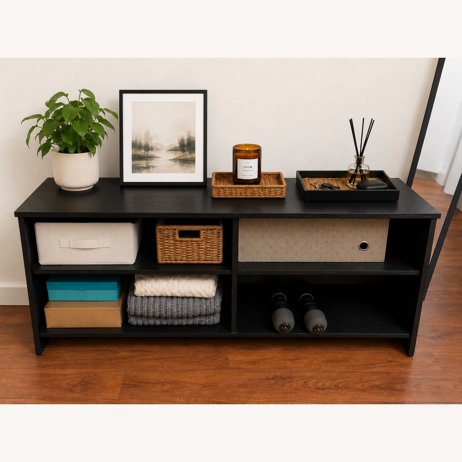 IKEA Black Wood Media Storage - image-2