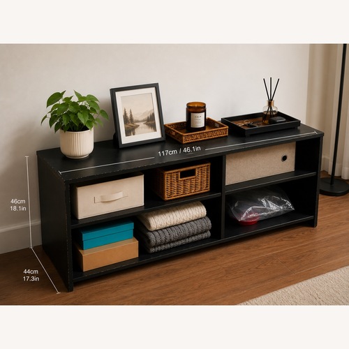 Used IKEA Black Wood Media Storage for sale on AptDeco