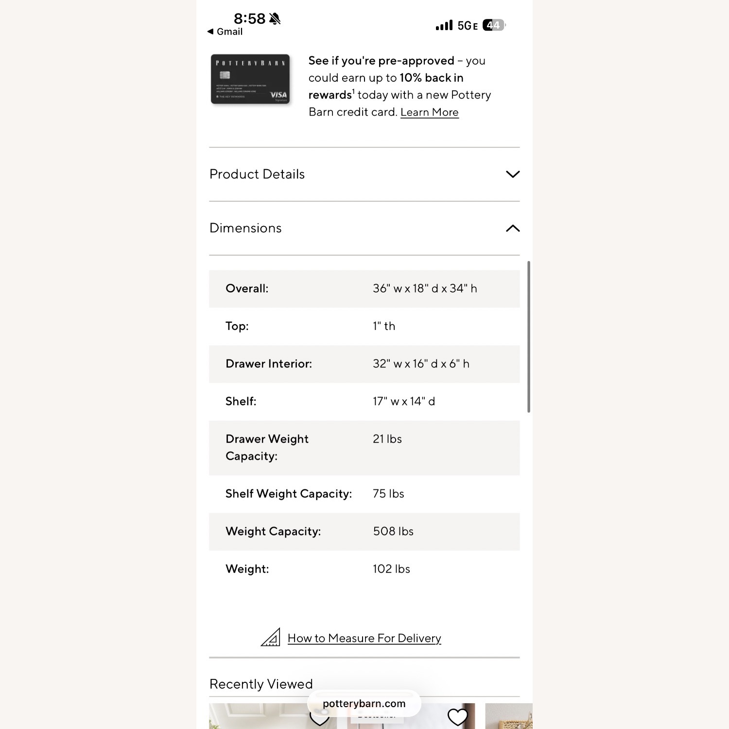 Pottery Barn Rylee Buffet - image-5