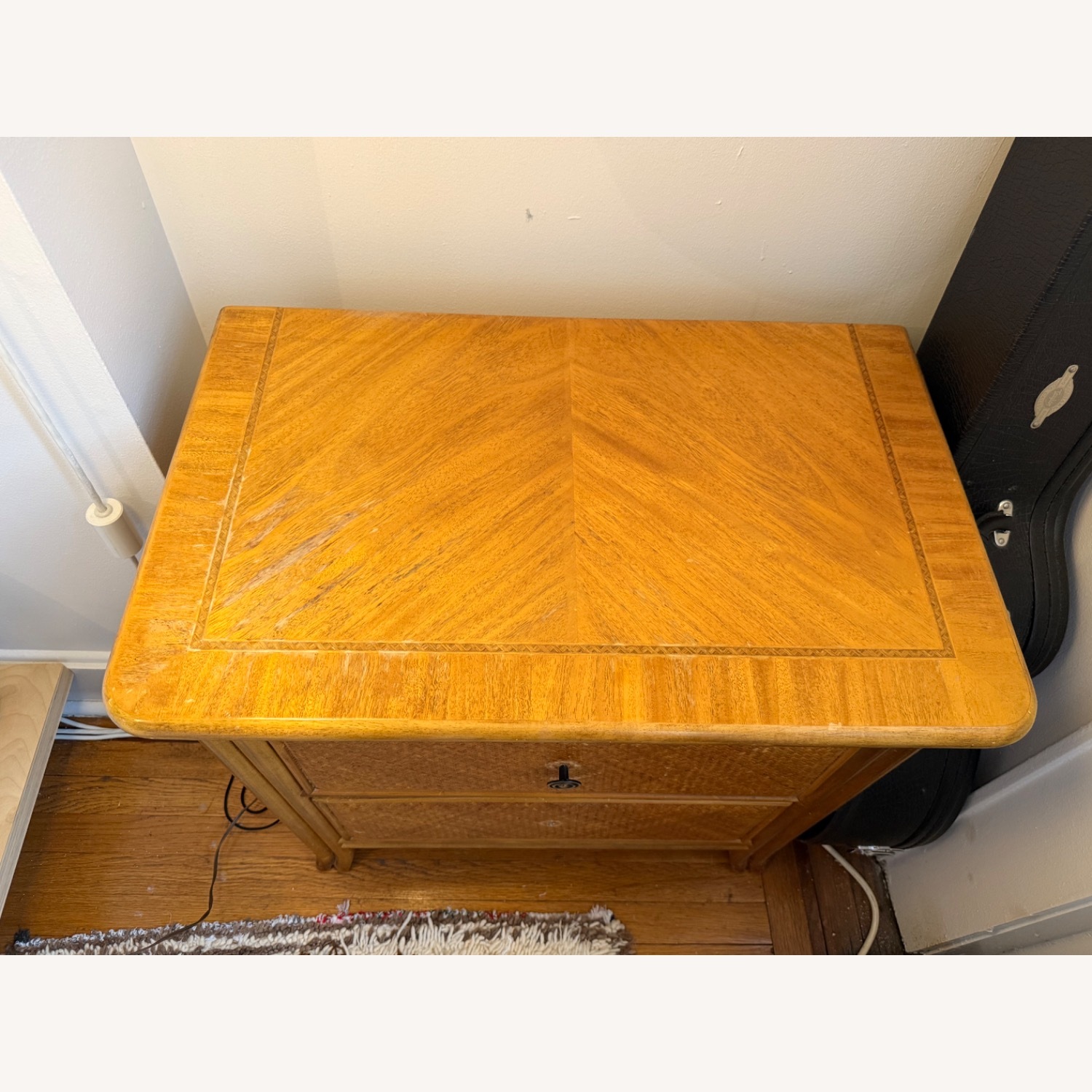 Antique Wood Nightstand - image-3