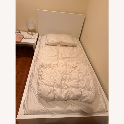 Used IKEA White Twin Bed for sale on AptDeco