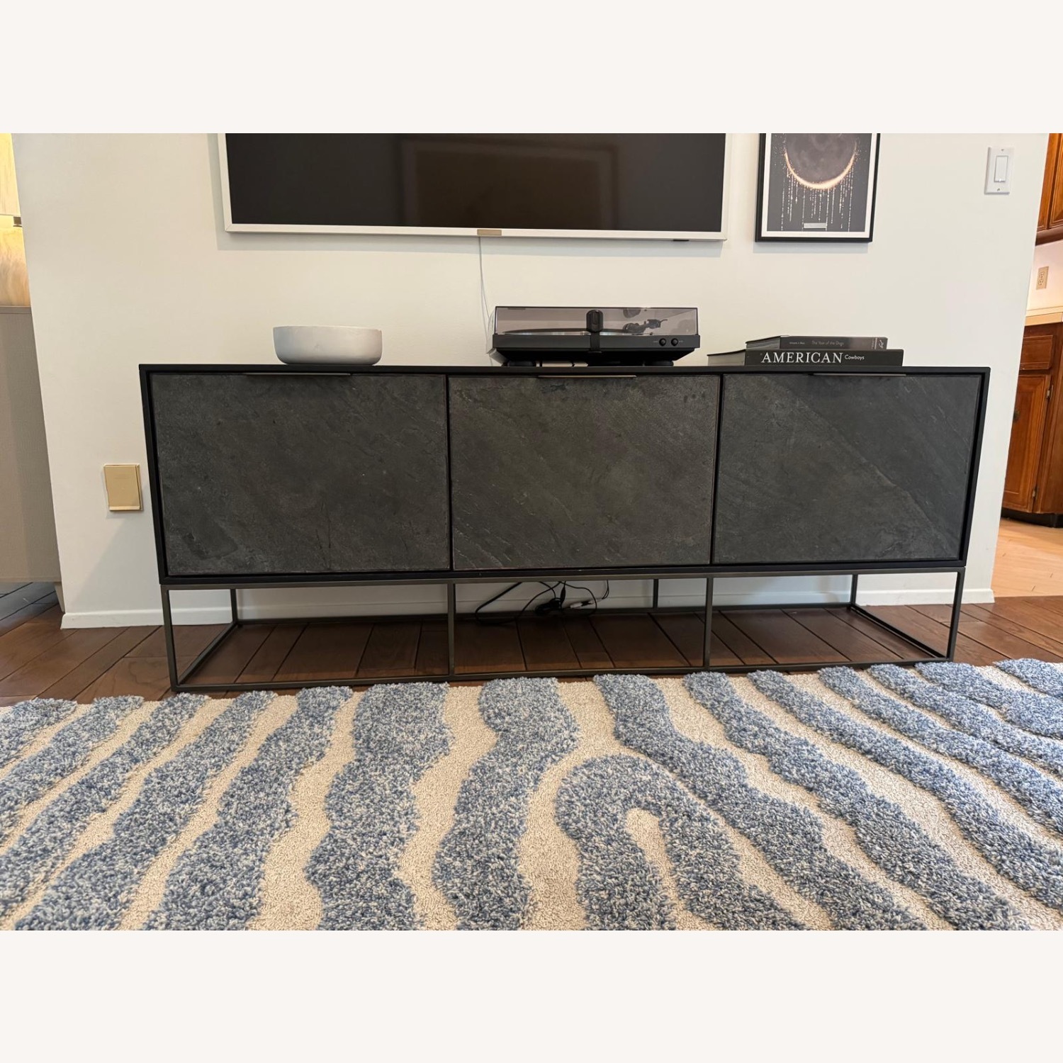 West Elm Slate Industrial Media Console  - image-2