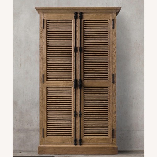 Used Restoration Hardware Shutter Cabinet Armoire for sale on AptDeco