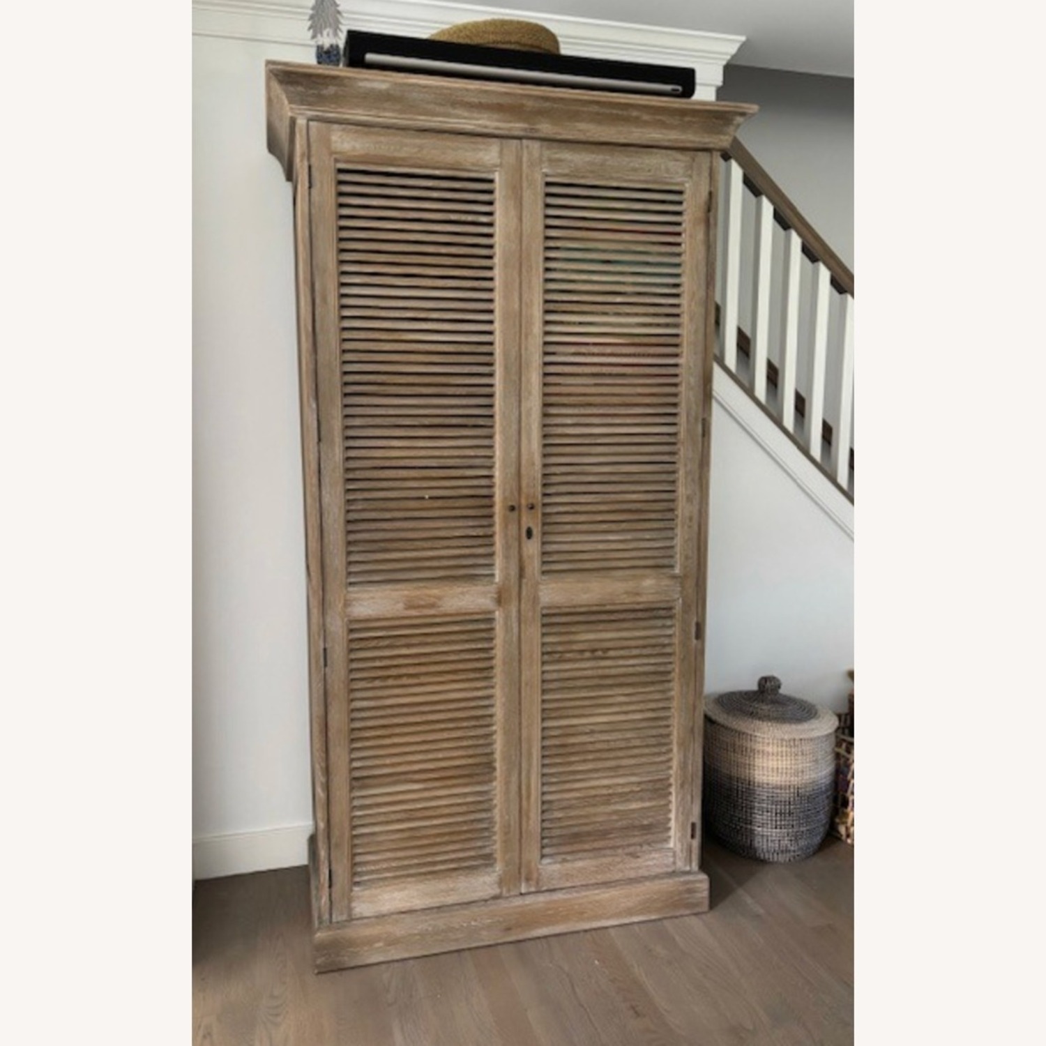 Restoration Hardware Shutter Cabinet Armoire - image-3