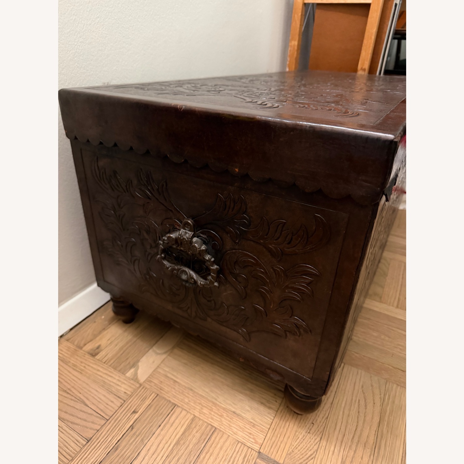 Dark Brown Leather Chest - image-4