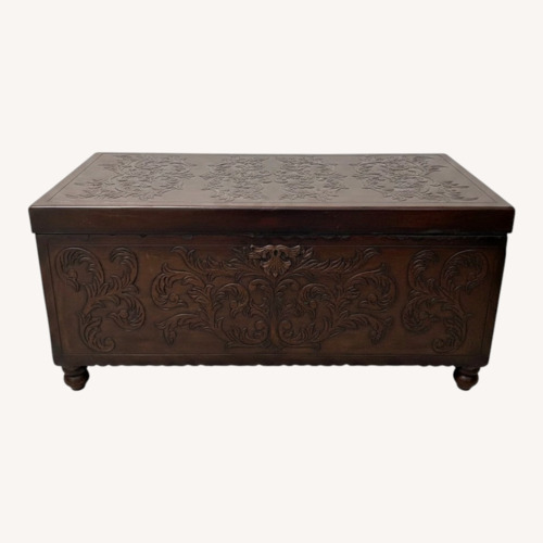 Used Dark Brown Leather Chest for sale on AptDeco