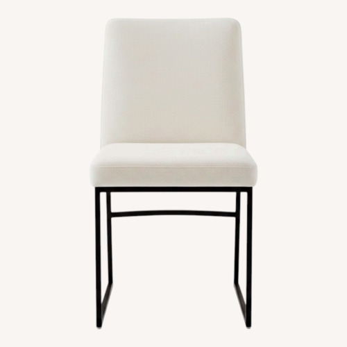 Used West Elm Natural Fabric Dining Chairs (set of 6) for sale on AptDeco