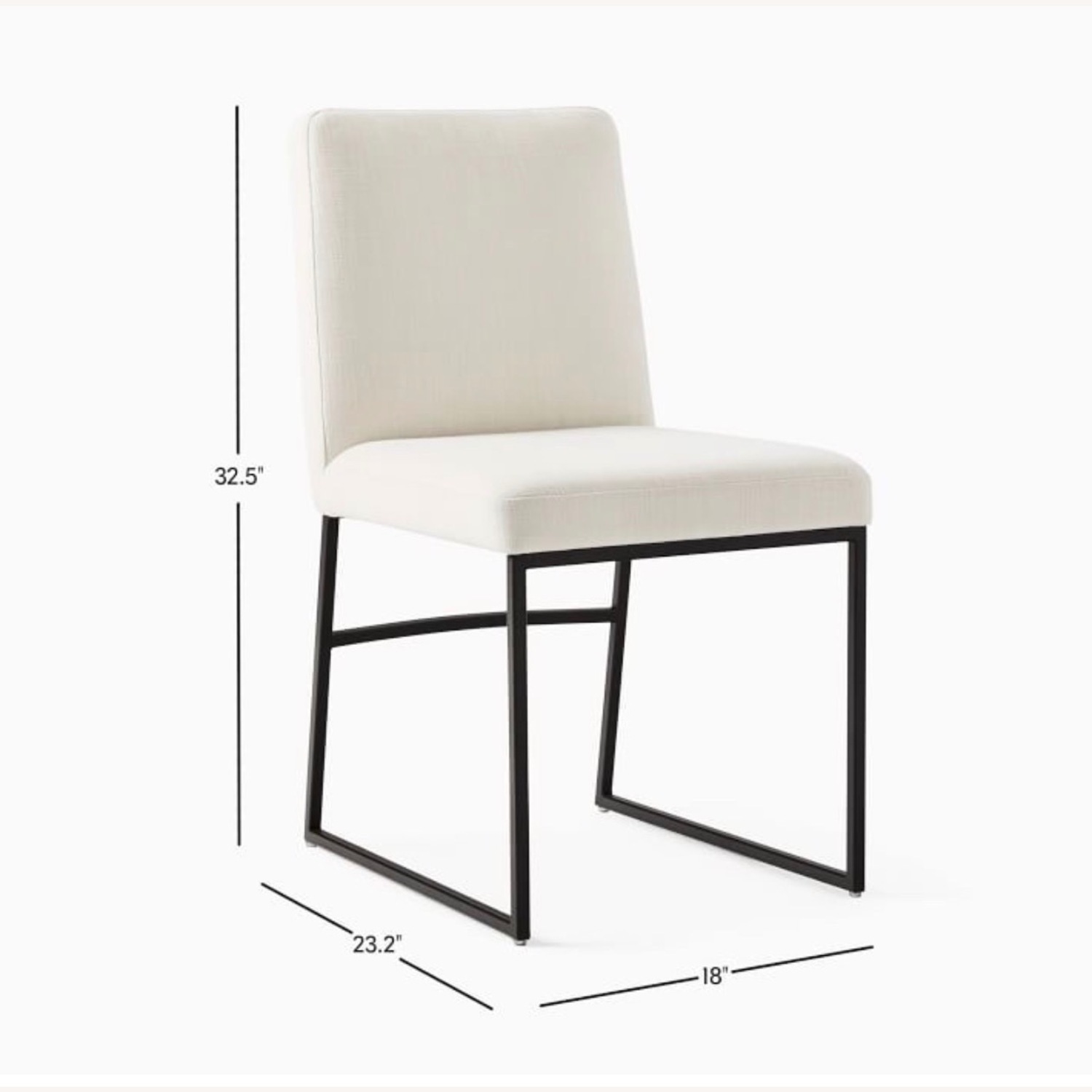 West Elm Natural Fabric Dining Chairs (set of 6) - image-2