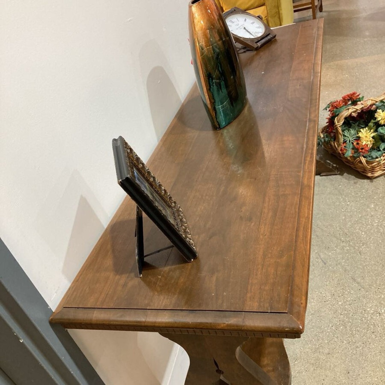 Imperial Style Trestle Wood Console Table - image-4