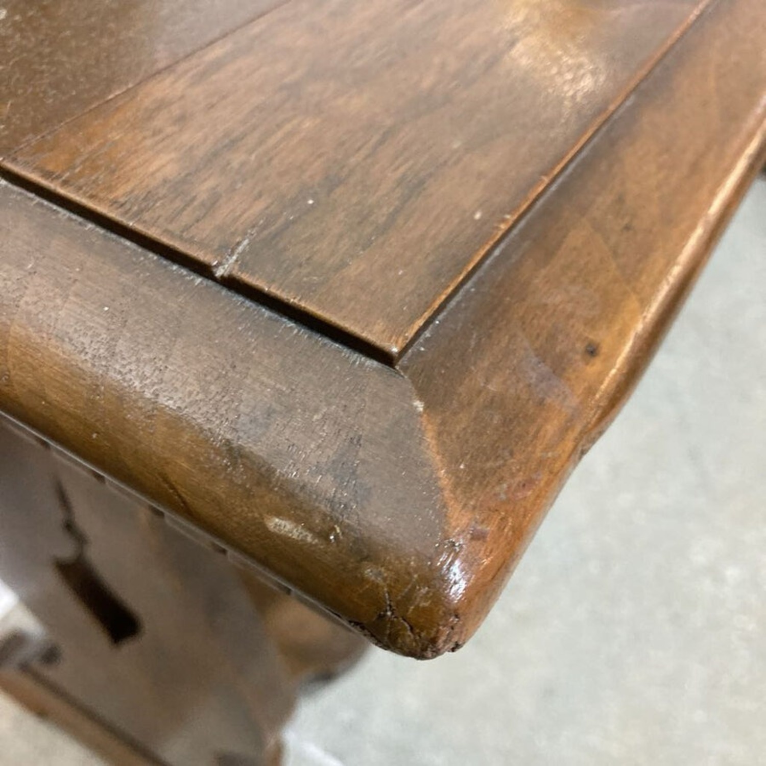 Imperial Style Trestle Wood Console Table - image-12