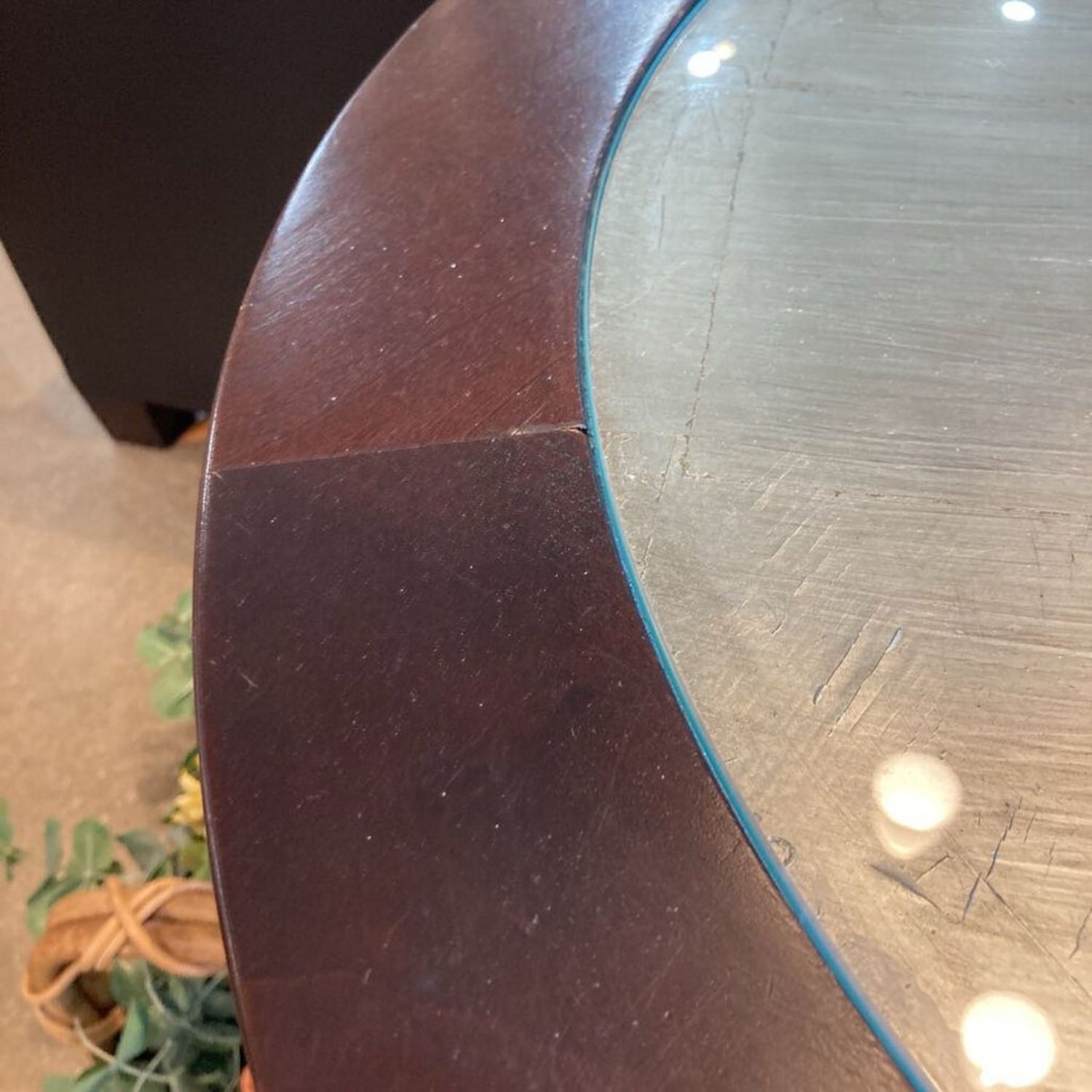 Flared Leg 2-Tier W Glass Insert Side Table - image-4