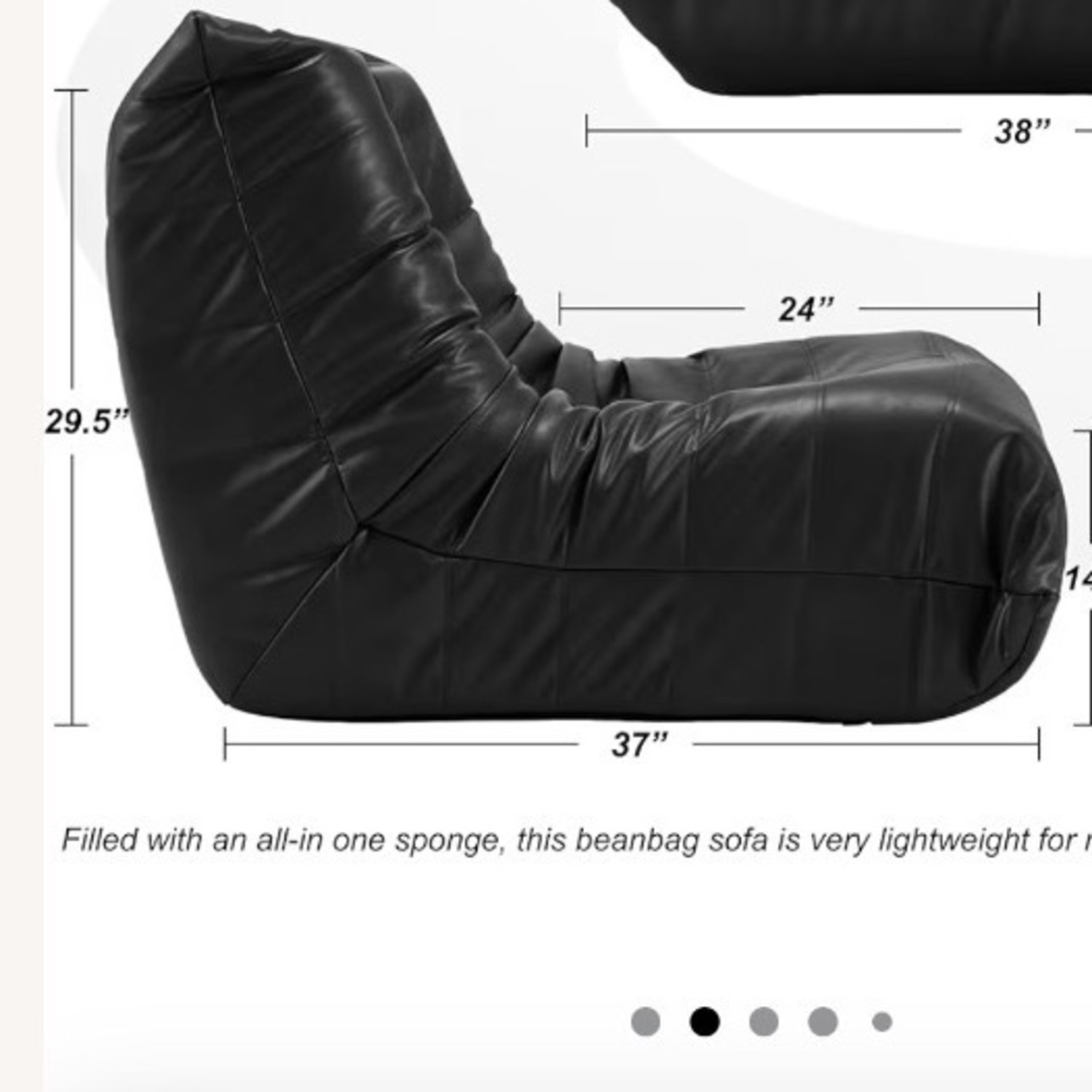 Black Toga Motivo Decor Accent Chair - image-3