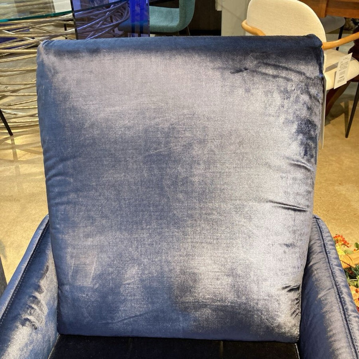 Blake Plush Velvet Swivel Manual Recliner - image-4