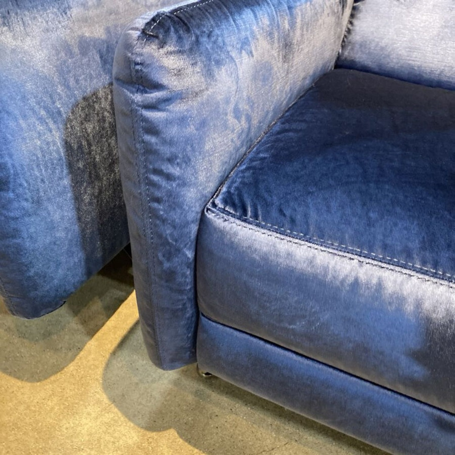 Blake Plush Velvet Swivel Manual Recliner - image-7