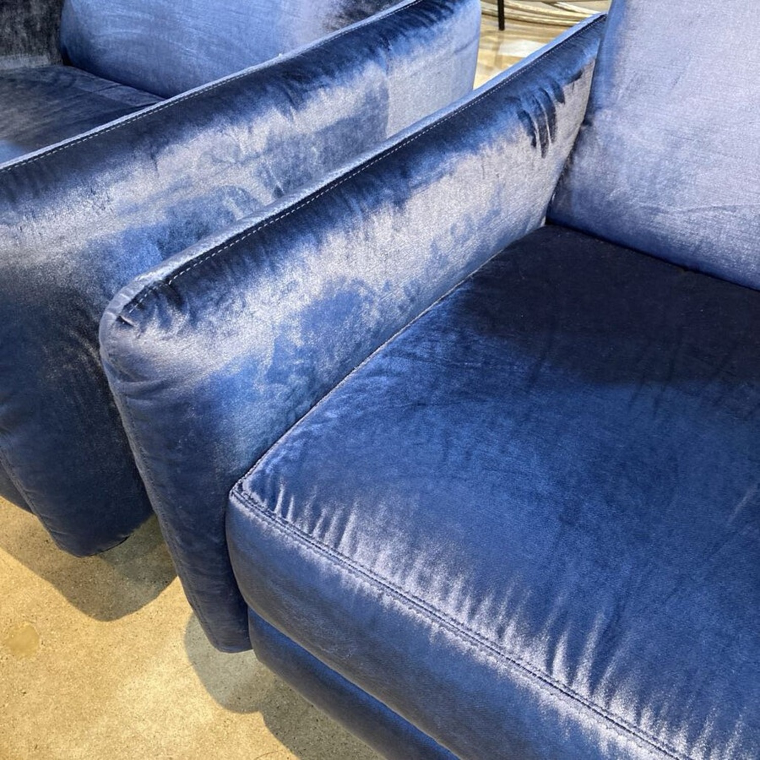 Blake Plush Velvet Swivel Manual Recliner - image-5