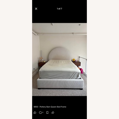 Used Pottery Barn Off Wed Arch Bed Frame  for sale on AptDeco
