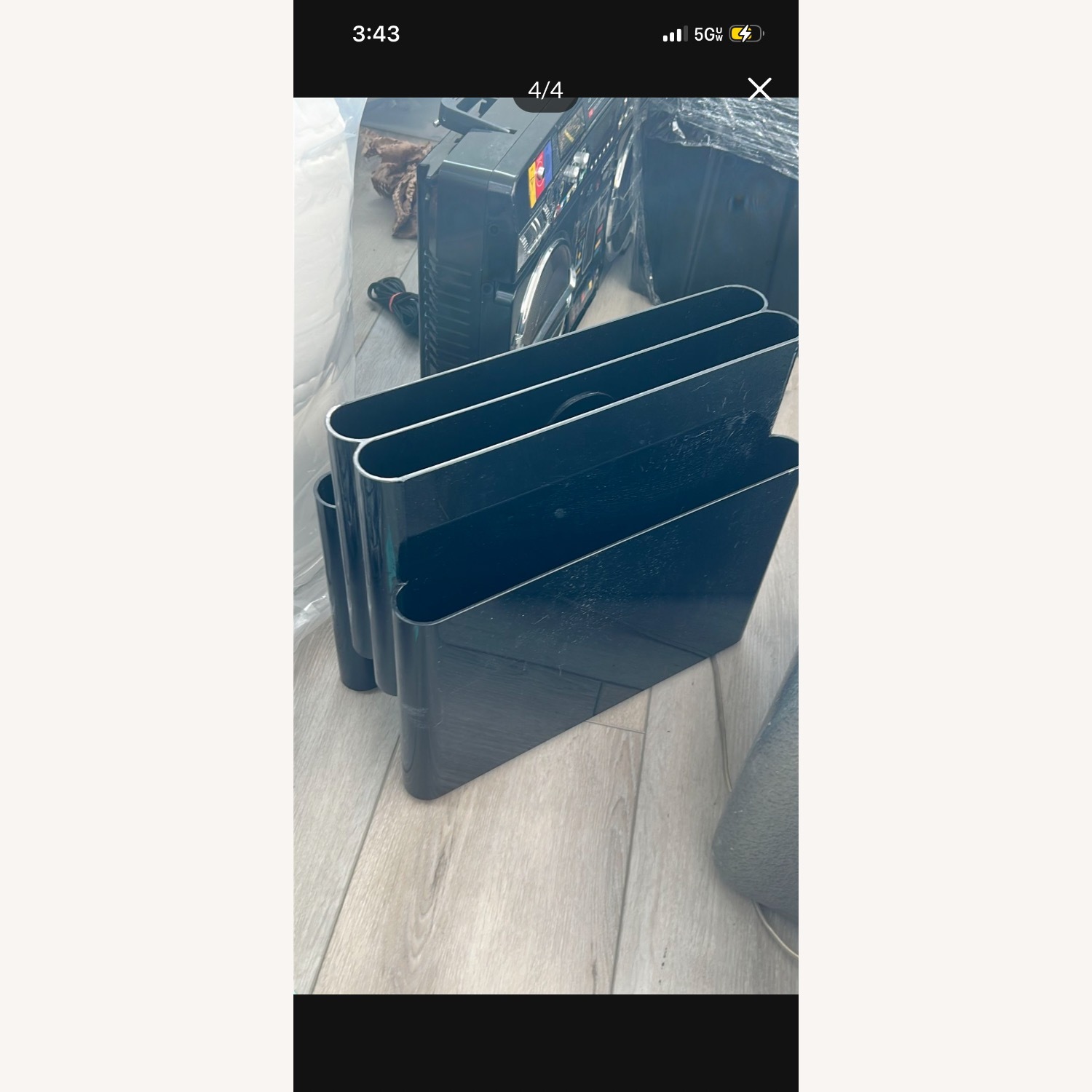 Black Giotto Stoppino Magazine Rack  - image-4